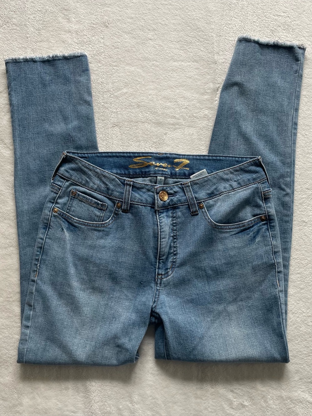 Seven7 Jeans Ankle Cropped Denim Jeans size 6 - Picture 2 of 12